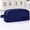 Blue, variant on Large Capacity Canvas Pencil Case Organizer Bag for Students, Adults, and Office Use - Versatile Zipper Pouch for Stationery and Essentials Black