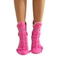 thumbnail image 4 of JUNWELL Funny Animal Socks for Family 3D Novelty Knit Shark Socks Creative Christmas Floor Winter Warm Socks  Fun Gift Yellow-green mosaic dragonKids, 4 of 7