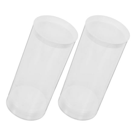 Masteelf Hemoton 2 Pcs Badminton Storage Tube 15.50X6.60X6.60CM Transparent Design