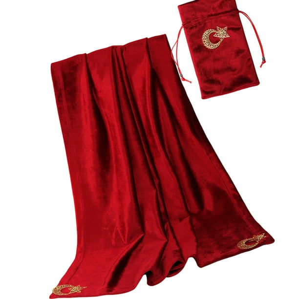 Tarjetas de Clásicas de La Tela Suave de La Adivina La Astrología de La Astrología Adivination Juegos de La Tarjeta de La de Rojo oscuro