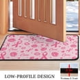 thumbnail image 3 of Pink Breast Cancer and Pioneer Flower Love Door Rugs,Washable Non Slip Door Mats Indoor,Decorative Door Mats,Entry Mat Indoor for Entrance,Bedroom,Kitchen,Bathroom,30"x17", 3 of 6