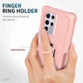 thumbnail image 2 of Decase for Samsung Galaxy S22 Ultra Case with Magnetic Ring Holder Stand Heavy Duty Full Body Hybrid Silicone Shockproof Cover For Samsung Galaxy S22 Ultra,Rosegold, 2 of 7