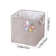 thumbnail image 3 of Cesta de tela plegable para el hogar | Organizador cúbico de 33 x 33 x 33 cm para ropa, juguetes y habitación infantil | Cesto de ropa plegable con asas en gris, caqui y rosa, 3 of 6