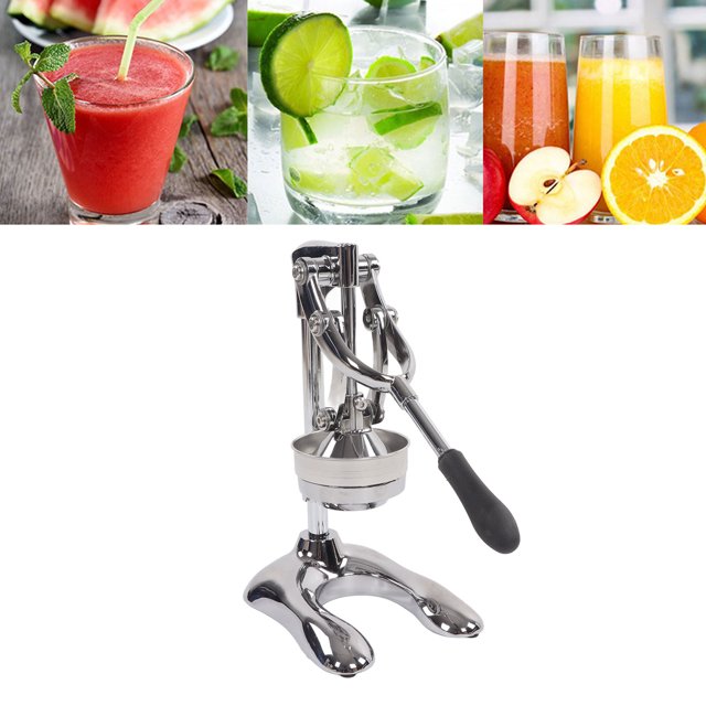 Exprimidor Manual, Base Engrosada En Forma De U, Color De Acero Inoxidable Galvanizado, Exprimidor Prensado A Mano Resistente Y Duradero Para Cocina Para El Hogar