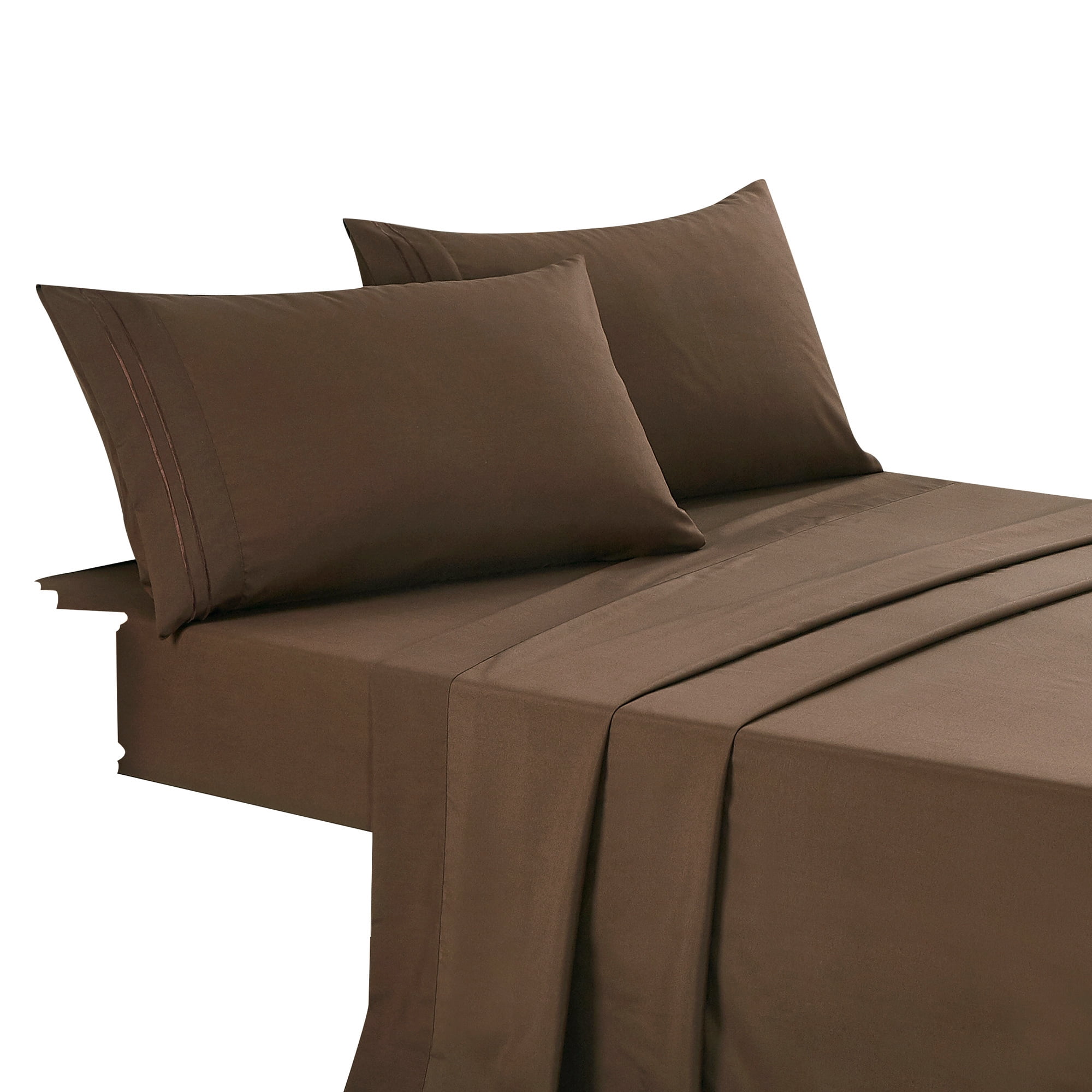4-Piece Set Bed Sheets, Bedding with Fitted Sheet, Flat Sheet & Pillowcases
