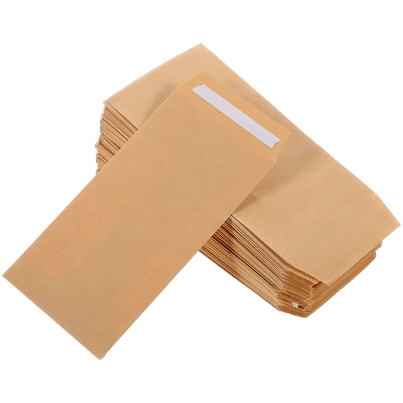 LULULION 100Pcs Small Envelopes for Seeds Kraft Money Envelopes Blank Khaki Storage Bags