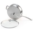 thumbnail image 5 of Induction 21 Steel 5 quart NonStick Saute Pan with Tempered Glass Lid, Ceramic Non Stick, Brushed Stainless Steel, 5 of 7