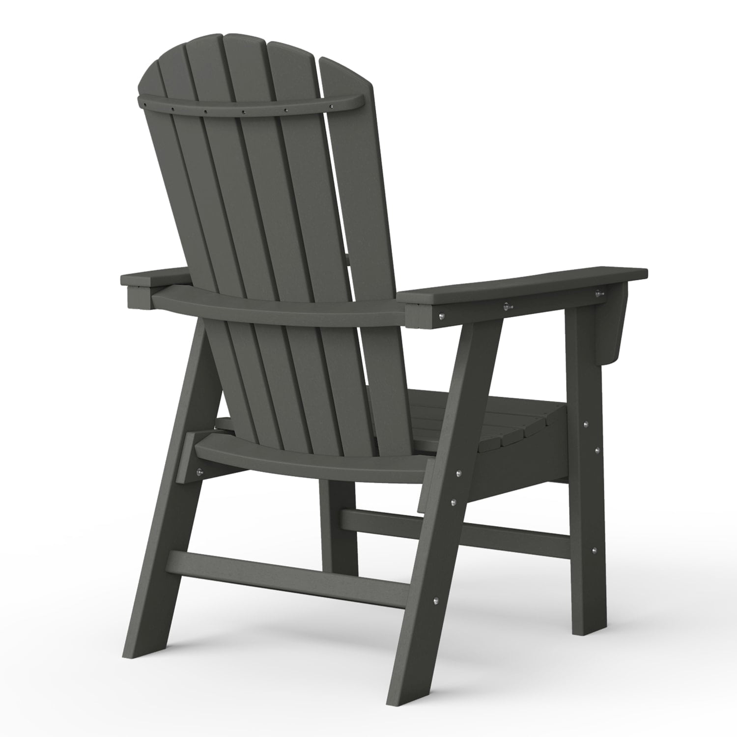 WestinTrends Dylan Outdoor Dining Chair – All-Weather Poly Lumber Adirondack Patio Chair, High Back, 330 lb Capacity, Gray
