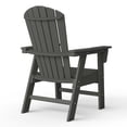 thumbnail image 6 of WestinTrends Dylan Outdoor Dining Chair – All-Weather Poly Lumber Adirondack Patio Chair, High Back, 330 lb Capacity, Gray, 6 of 14