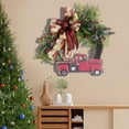 thumbnail image 6 of Suncoda Christmas Door Wreath Christmas Garland Christmas Wreath For Front Door Red Truck Christmas Wreath Garland Wreath Vintage Wreath For Indoor Outdoor Home Door Garden Patio Decorations, 6 of 6