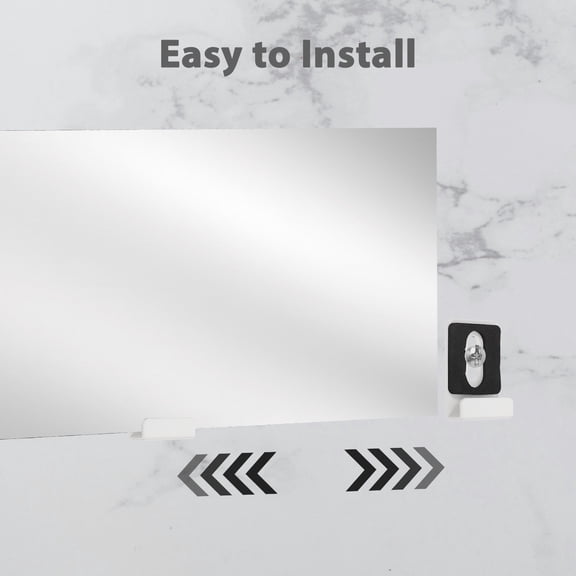 KALLORY Stainless Steel Mirror Holder Clips Wall Mount Kit for Frameless Mirrors, Ideal for Homeowners and Interior Decoration