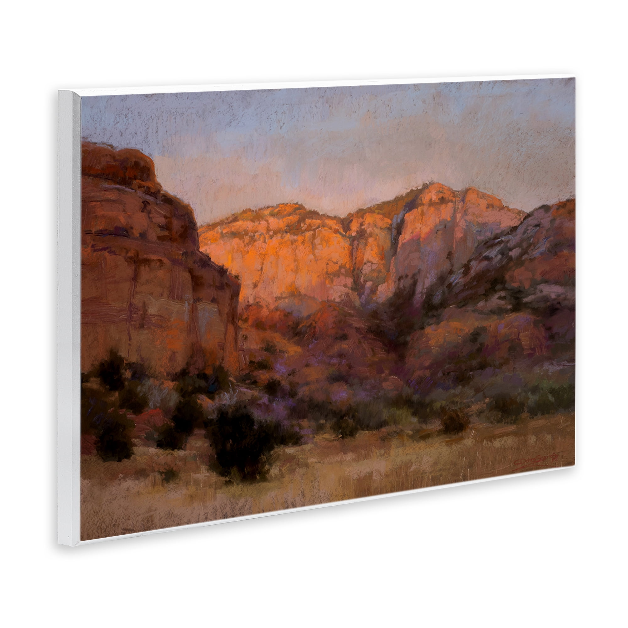 Stupell Industries Canyon Cliffs Landscape Landscape & Nature Painting Unframed Art Print Wall Art, 15 x 10