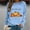 Light Blue, variant on Happy Thanksgiving Shirts for Women Funny Pumking 3/4 Sleeve Tops Juniors Fall Pumpkin Graphic Sweatshirts Tunic Tshirt 2024 Casual Loose Blouses Clothes,Yellow,Small
