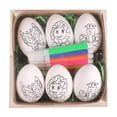 thumbnail image 1 of 6 Piezas de Huevos de Pascua DIY Pintados a Mano 2024 Huevos de Regalo Hecho a Mano para NiñOs Kit de Pintura de Huevos de Pascua-D, 1 of 5