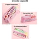 thumbnail image 2 of Juego de 2 estuches escolares de gran capacidad con decoración brillante, ideal para estudiantes, niñas y niños, regalo de cumpleaños (rosa violeta), 2 of 5