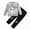 H154-Grey, variant on Infant Toddler Baby Girl Outfits Long Sleeve Soft Sweatshirt + Relaxed Pants 2 Piece Clothes Set for School(Grey,2-3 Y)