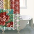 thumbnail image 5 of Boho Style Shower Curtain Pioneer Floral Vintage Retro Shower Curtain for Bathroom Home Decor Bathtubs Waterproof Fabric Curtain with 7 Hooks 36x72in, 5 of 5