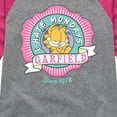thumbnail image 3 of Garfield - I Hate Mondays Badge - Toddler And Youth Girls Raglan Graphic T-Shirt, 3 of 4