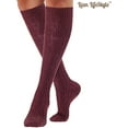 thumbnail image 4 of Lian LifeStyle Women's 1 Pair High Crew Wool Socks Size 7-9 (Wine), 4 of 4