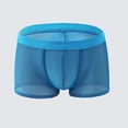 thumbnail image 3 of Men Mesh Boxer Briefs Thin Low Waist Transparent Sexy Underwear Pouch Panties, 3 of 11