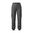thumbnail image 4 of Ghalytn Women's Elastic Waist Cargo Jogger Pants - Multi-Pocket Tapered Ankle Cuff Casual Outdoor Bottoms, 4 of 7