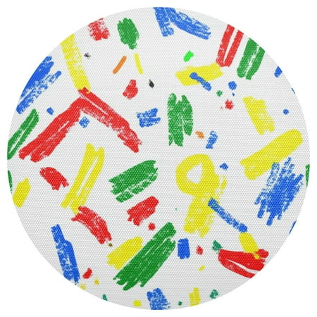 

Childlike Hand Drawn Pattern 4-Piece 15.4in Heat-Proof PVC Plate Mats Easy Cut and Clean for Family Use