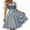 Navy, variant on Women's French Country Sleeveless Dress with Apron for Garden Party and Festivals