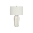 thumbnail image 2 of Noaman 27" Cream Ceramic Table Lamp with Ivory Linen Shade, 3-Way Rotary Switch, Modern Lighting for Living Room, Bedroom, or Office, 2 of 7