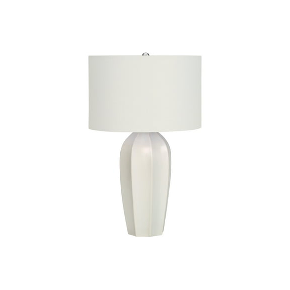 Lighting Fixtures Lighting, 27"h, Table Lamp, Cream Ceramic, Ivory / Cream Shade, Modern,Table Lamps