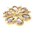 thumbnail image 2 of Large Crystal Flower Brooch, 2 of 2