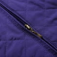 thumbnail image 3 of Bienzoe Women Casual Quilted Sleeveless Light Weight Vest Stretch Rib Purple S, 3 of 5