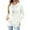 A-05 White, variant on Women Casual Full Zip Up Hoodie - Lightweight Long Sleeve Sweatshirt Jacket with Pockets Fall/Winter Jacket, White 2X-Large
