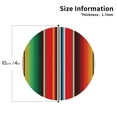 thumbnail image 3 of Kll Round Shape Drink Coasters Set Of 4,Pu Leather Absorbent Coasters Set Decorative Coffee Cup Coasters Housewarming Gift For Home Decor-Mexican Serape Blanket Stripes, 3 of 9
