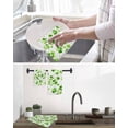 thumbnail image 5 of St. Patrick's Day Kitchen Dish Towels for Drying Dishes Set of 2, Watercolor Lucky Shamrock Polka Dots Green Waffle Weave Microfiber Hand Tea Bathroom Towels Quick Dry & Absorbent Towel 12x12, 5 of 7