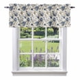 thumbnail image 2 of Blue Gray Spring Floral Window Valance for Kitchen, Vintage Botanical Leaf Farmhouse Rod Pocket Short Curtain for Small Windows, Light Filtering Decorative Valance, 54 x 18 Inch, 1 Panel, 2 of 9