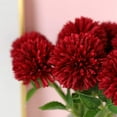 thumbnail image 3 of 12pcs Artificial Chrysanthemum Ball Flowers Fake Red Flowers Silk Hydrangea Bridal Wedding Bouquet for Home Garden Party Office Kitchen House Decoration, 3 of 7