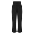thumbnail image 4 of Sweatpants Women Solid Color Wide Leg Yoga Pants Comfortable Loose High Waist Casual Sports Jogging Pants Polyester Spandex & Cotton Blend L High Pull Pants, 4 of 8