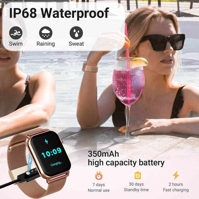 FPZMIU 1.83'' HD Fitness Smart Watch Gold photo 3