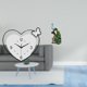 thumbnail image 2 of Elegante reloj de pared de con forma de corazón, escultura artística acrílica creativa, movimiento silencioso, adorno de mesa para sala de e, 2 of 8