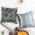 thumbnail image 7 of PiccoCasa Decorative Throw Pillow Covers 3D Satin Rose Flower Shells Cushion Covers, 2Pcs, 16"x16" Grey, 7 of 7