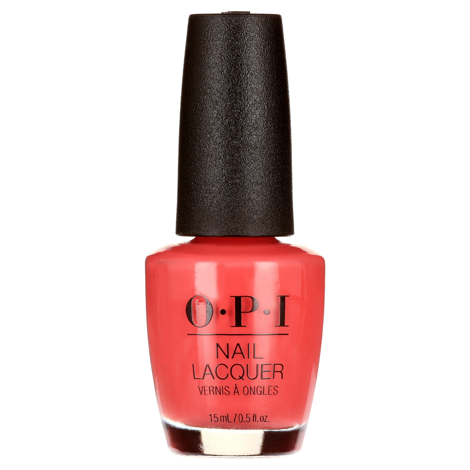 OPI Nail Lacquer, Live Love Carnaval, Vibrant Coral Nail Polish, 0.5 fl oz
