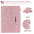 thumbnail image 2 of Case for New iPad 9.7" 2018 2017/iPad Pro 9.7"/iPad Air 2 1,Allytech Glitter [Auto Wake/Sleep] Sparkly Bling PU Leather Folio Flip Stand Universal Wallet Cover for Apple iPad 9.7-inch Tablet,Rosegold, 2 of 8