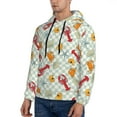 thumbnail image 3 of Naloa Lobster Sea Shell Men's Casual Hooded Collar Drawstring Hoodies Pullover Sweatshirts Casual Long Sleeve Shirts-4X-Large, 3 of 7