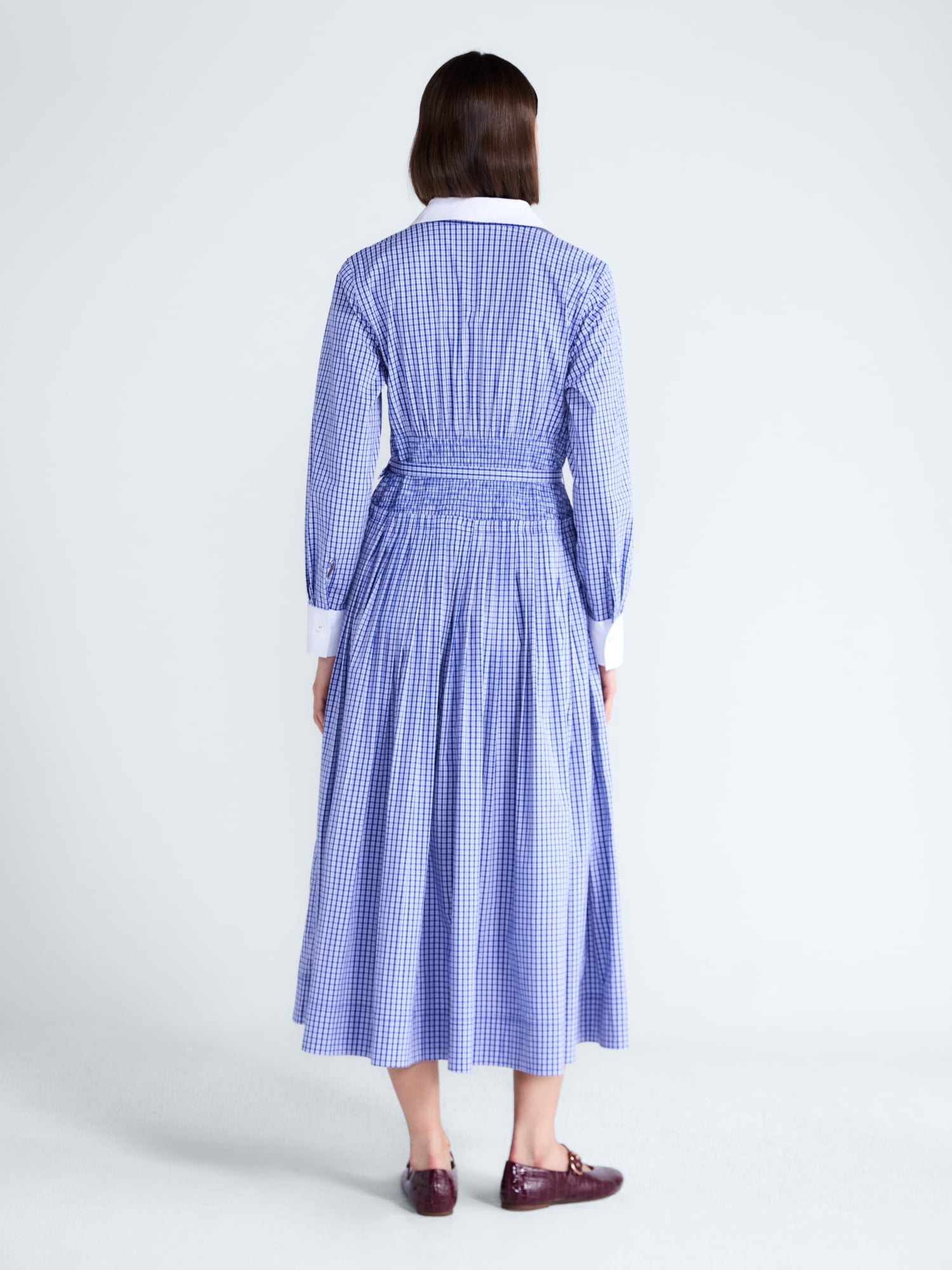 Free Assembly Women’s and Women's Plus Smocked Gingham Shirtdress, XS-4X