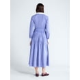 thumbnail image 2 of Free Assembly Women’s and Women's Plus Smocked Gingham Shirtdress, XS-4X, 2 of 5