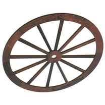 Beaupretty Rustic Wooden Wagon Wheel Decor Brown Vintage Wall Ornament for Home