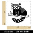thumbnail image 2 of Cute Little Red Panda Self-Inking Rubber Stamp Ink Stamper - Fuchsia Ink - Small 1 Inch, 2 of 7