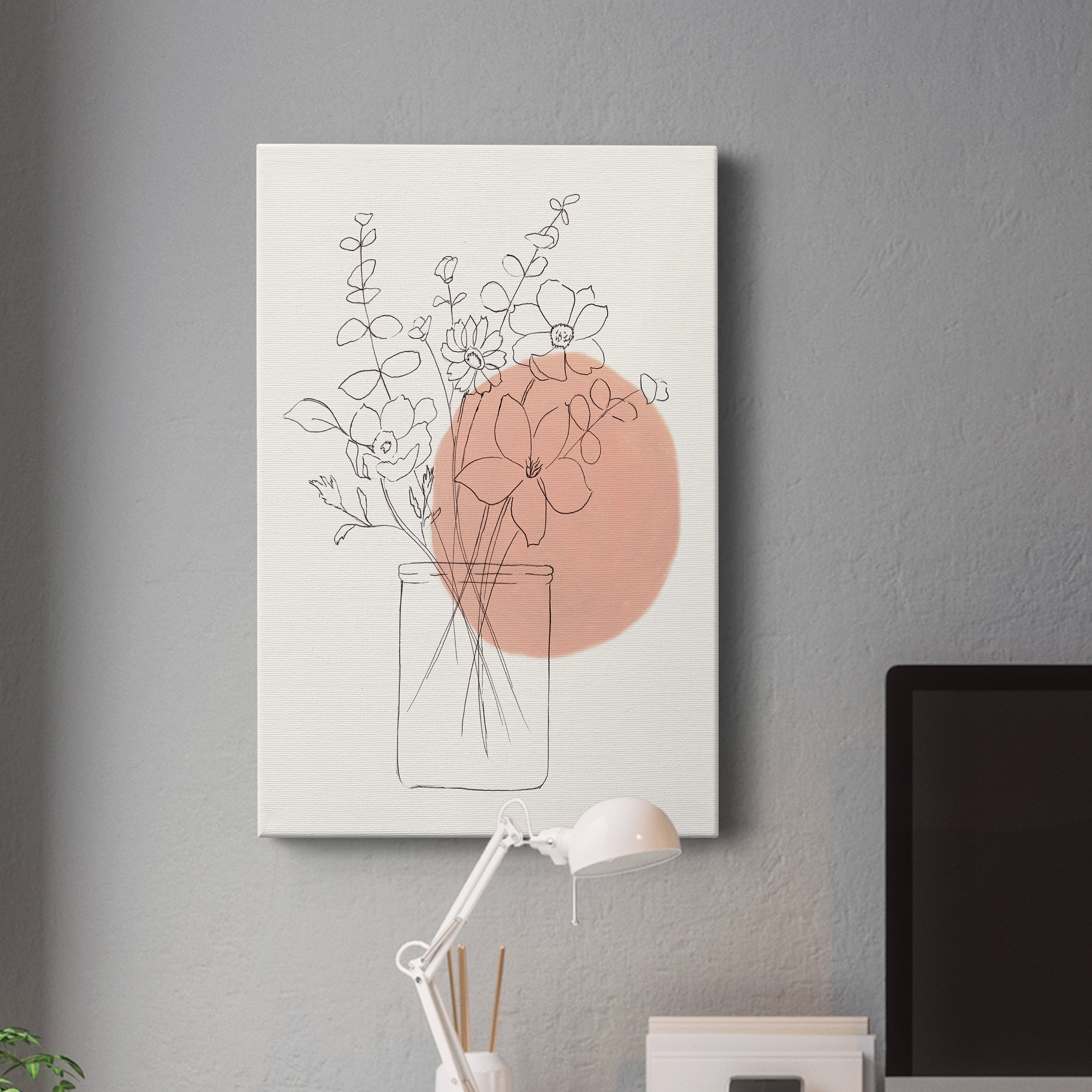 Contemporary Wildflower Bouquet Premium Gallery Wrapped Canvas - Ready to Hang - 32 x 48
