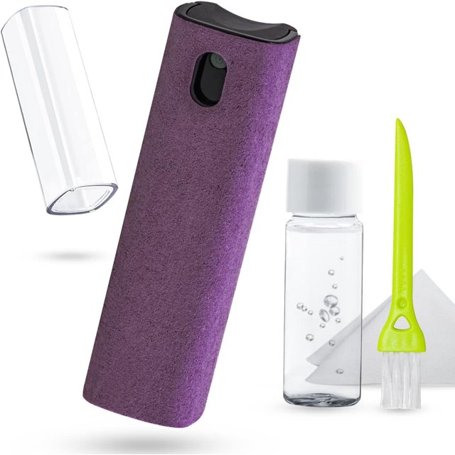 Screen Cleaner Touchscreen Mist Spray, walrfid Cleaning Kit for Electronic Smart Phone TV, Laptop, Tablet, PC, Computer LCD Flat Screens, Eyeglasses, Compatible with iPhone iPad MacBook Pro - Purple