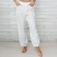 thumbnail image 4 of Loose And Linen Casual Pants Home Harlan Trousers Ladies Casual Pants Athletic Pants for Women Made for Life Petite Pants Yoga Pants for Women with Pockets Linen Wide Leg Pants for Women Size Pants, 4 of 5